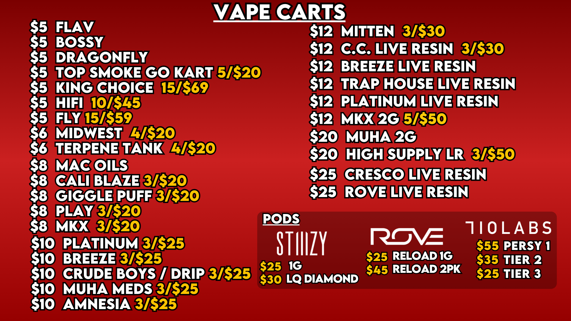 VAPE CARTS 617