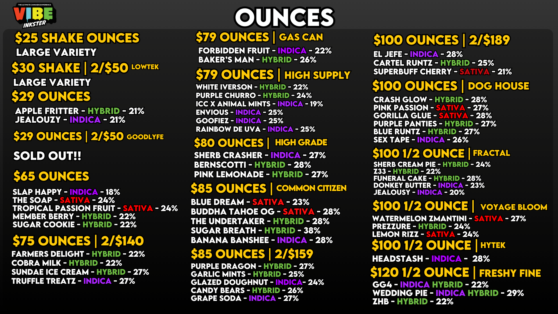 Ounces 714 LE