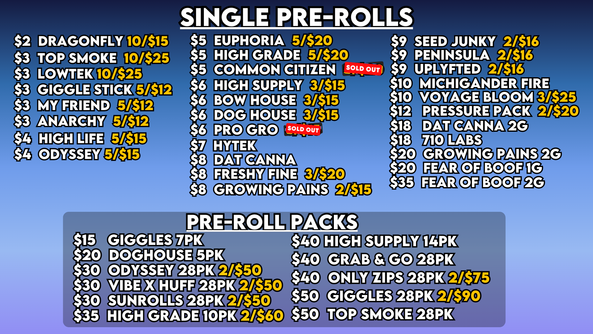 PREROLLS – 711 LE