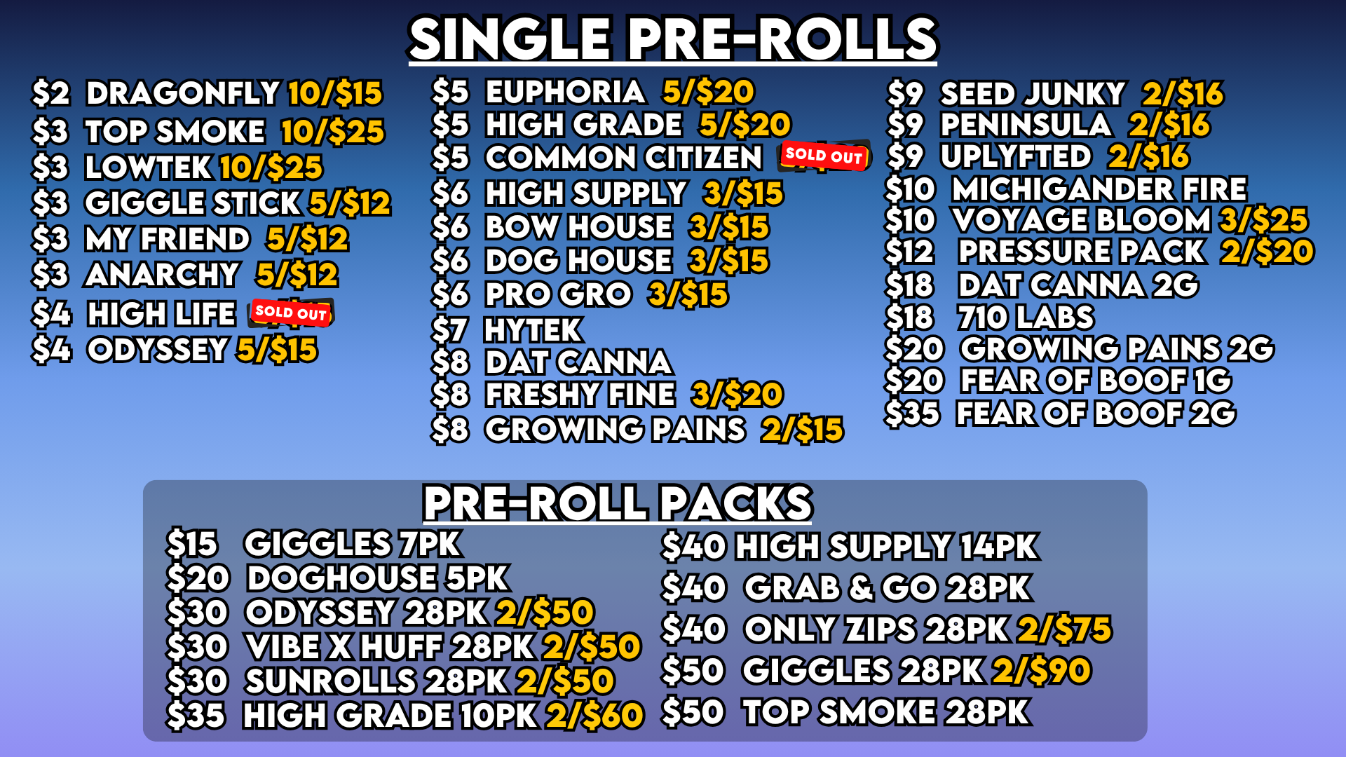 PREROLLS – 78 LE