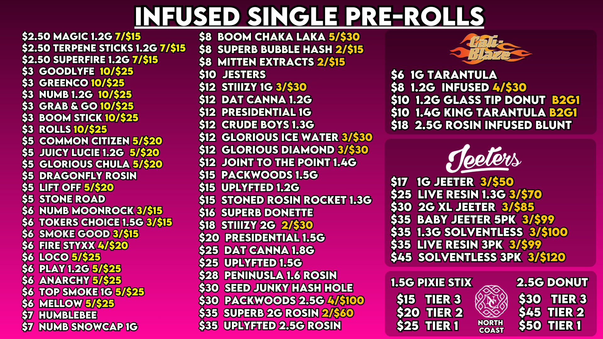 INFUSED SINGLE PREROLLS 828