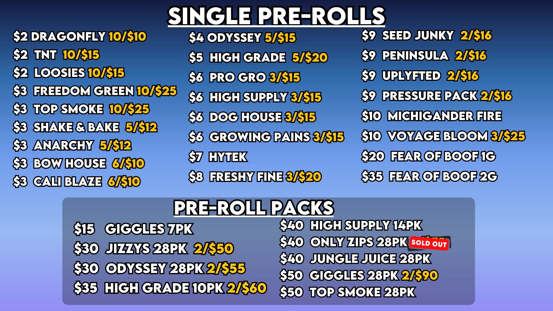 PREROLLS – 1010