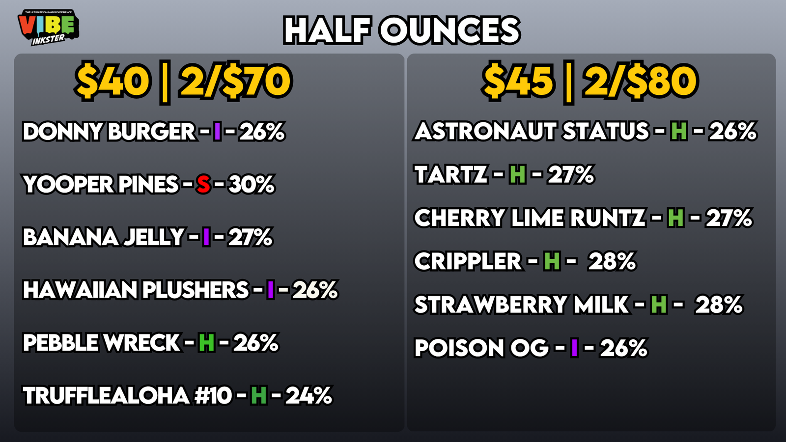 HALF OUNCES 83