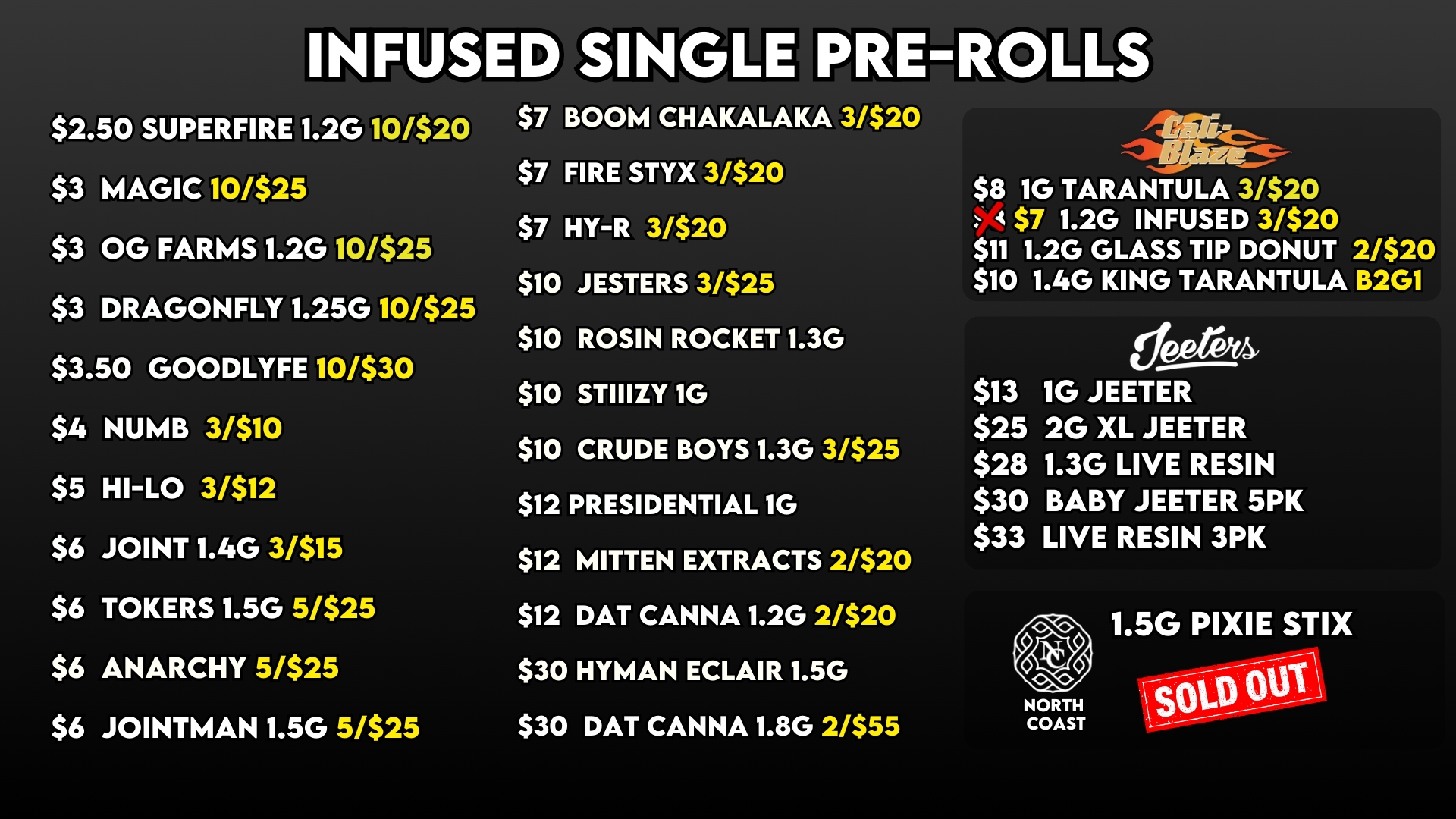 INFUSED SINGLE PREROLLS 220