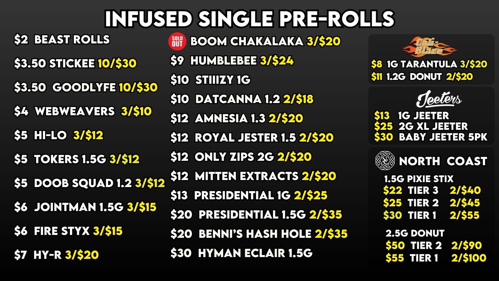 INFUSED SINGLE PREROLLS 86