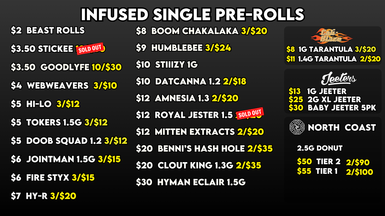 INFUSED SINGLE PREROLLS 920