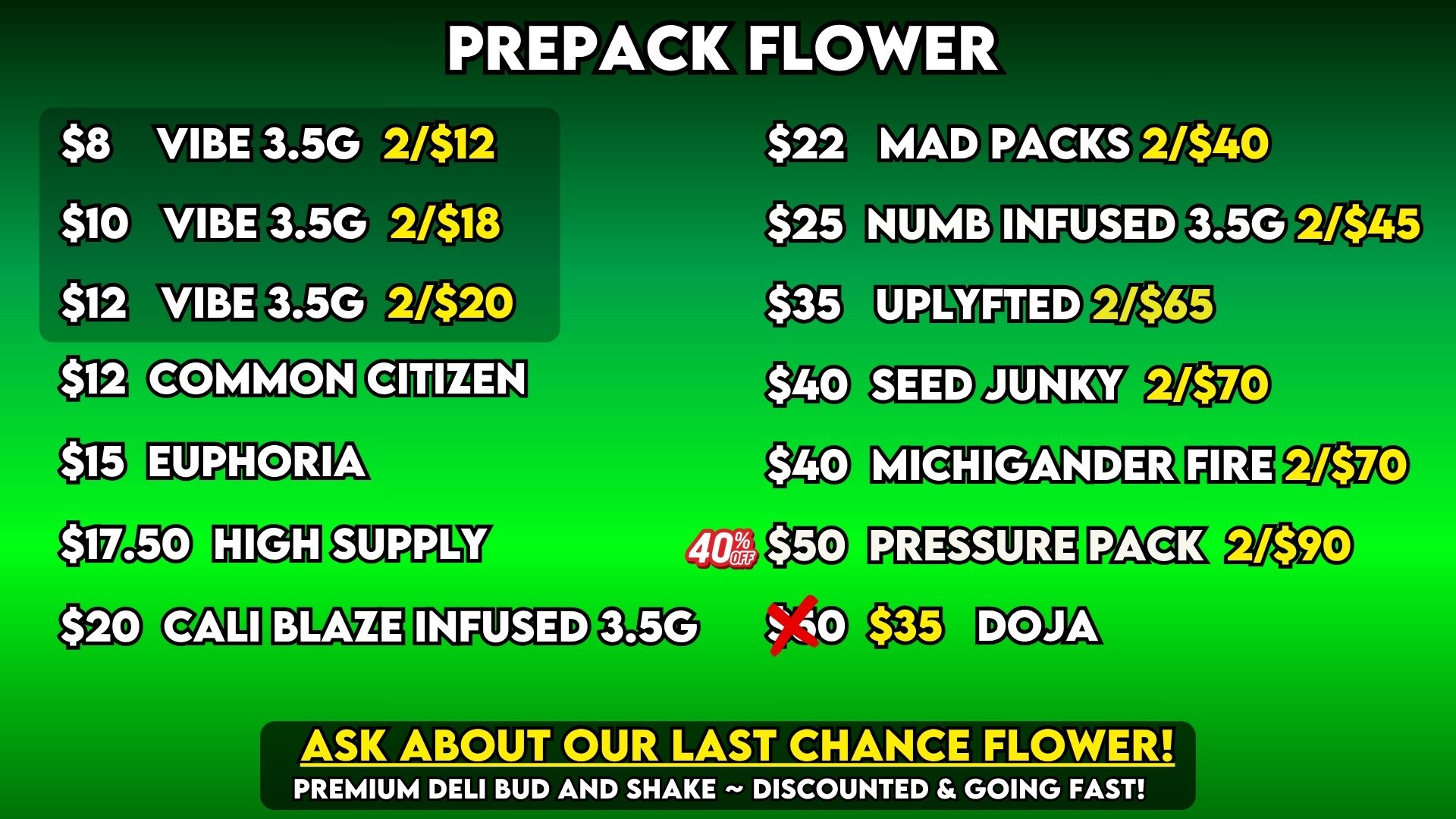 PREPACK 3.5G 56