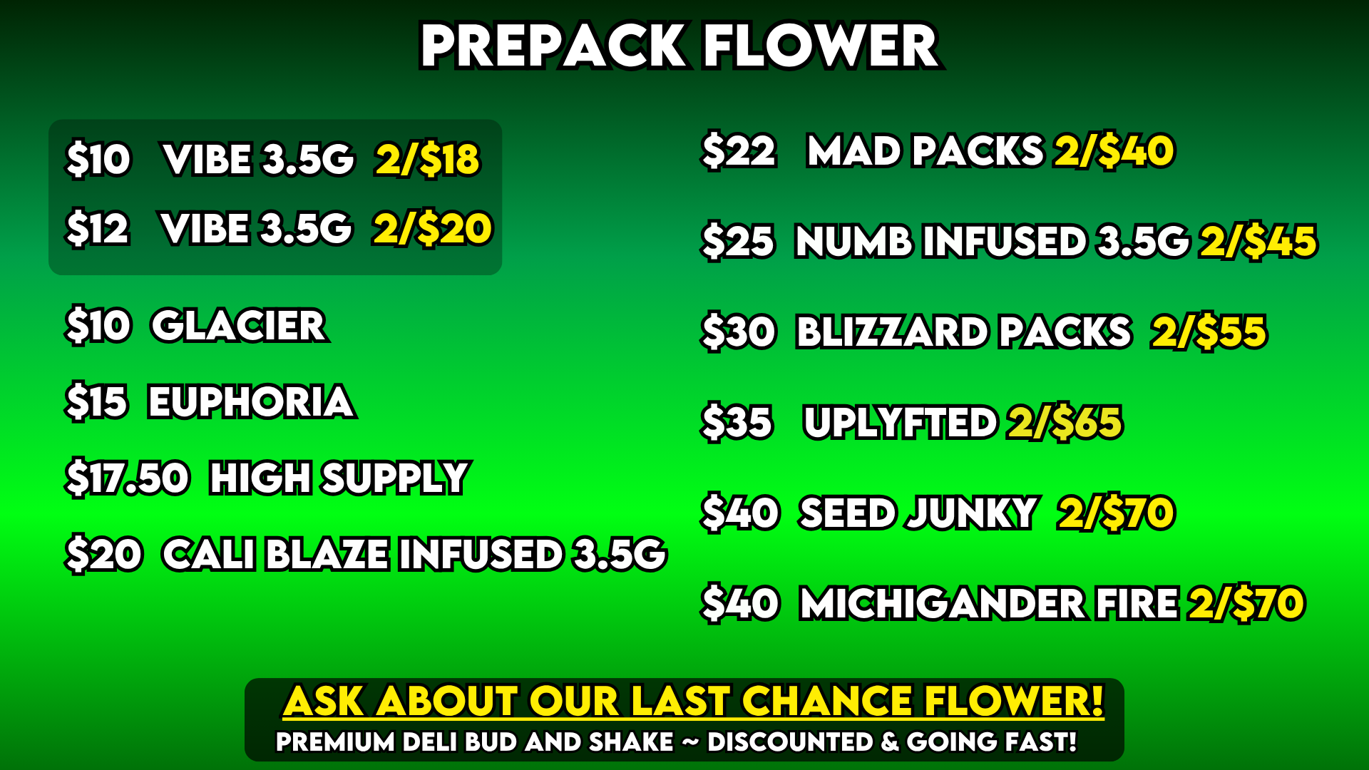 PREPACK 3.5G 623