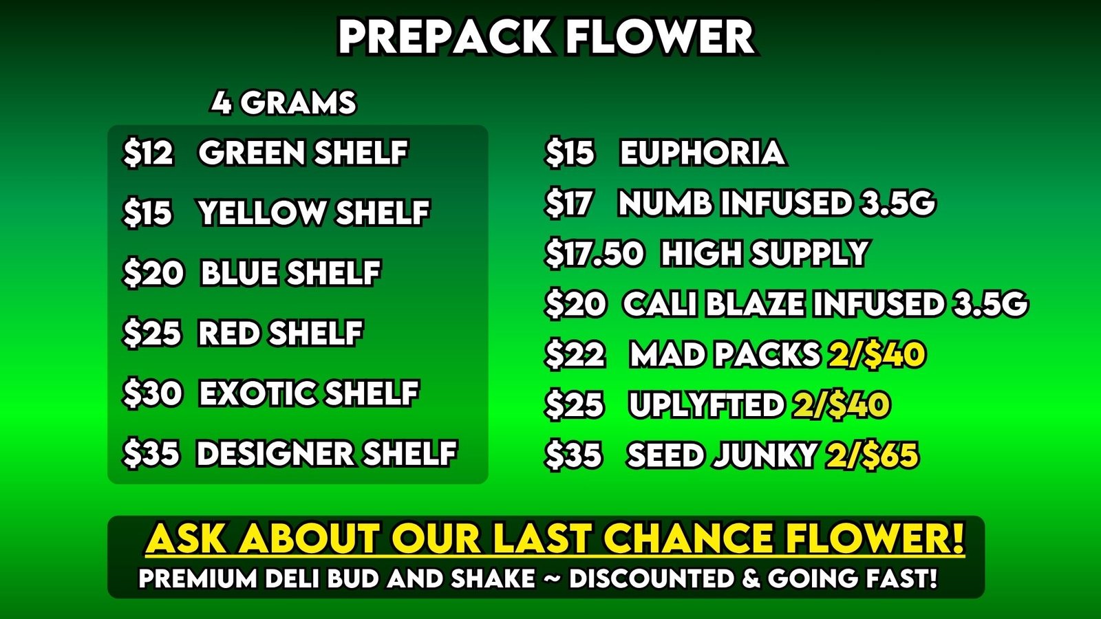 PREPACK 3.5G 921