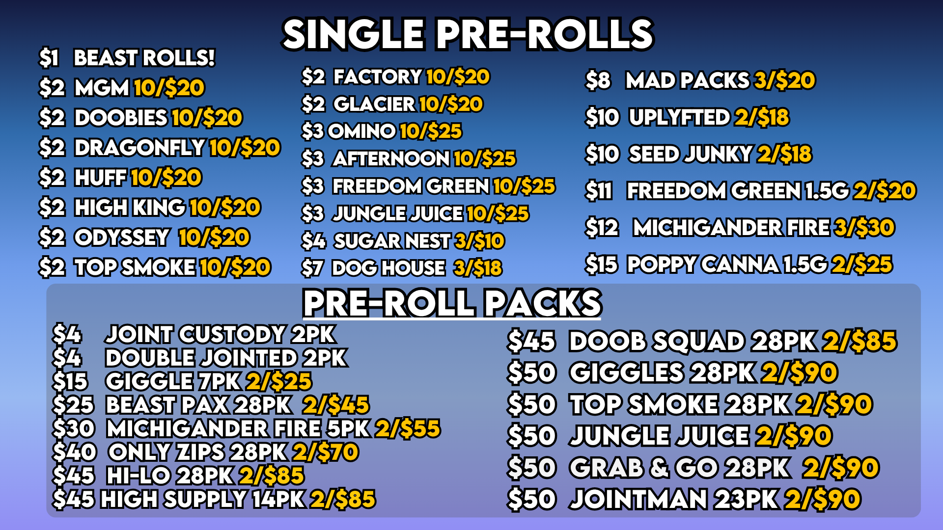 PREROLLS – 718
