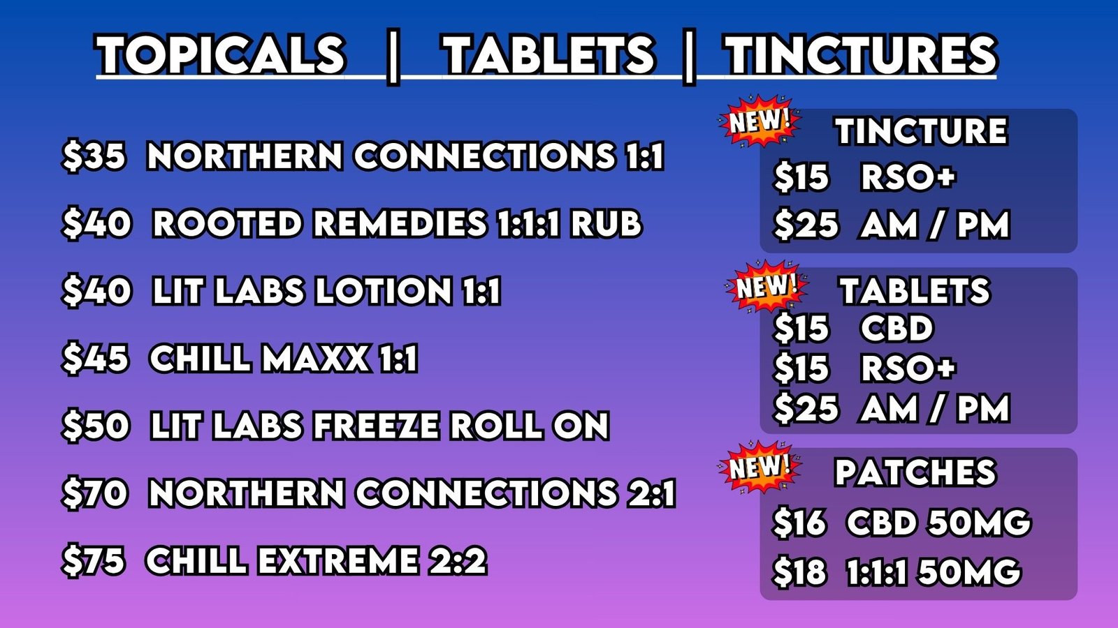 Tinctures Topicals 818