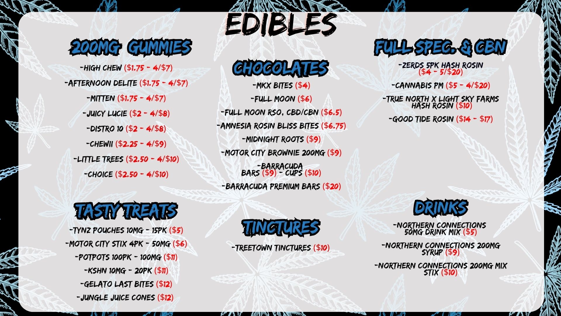 Quincy Menu Templates (5)