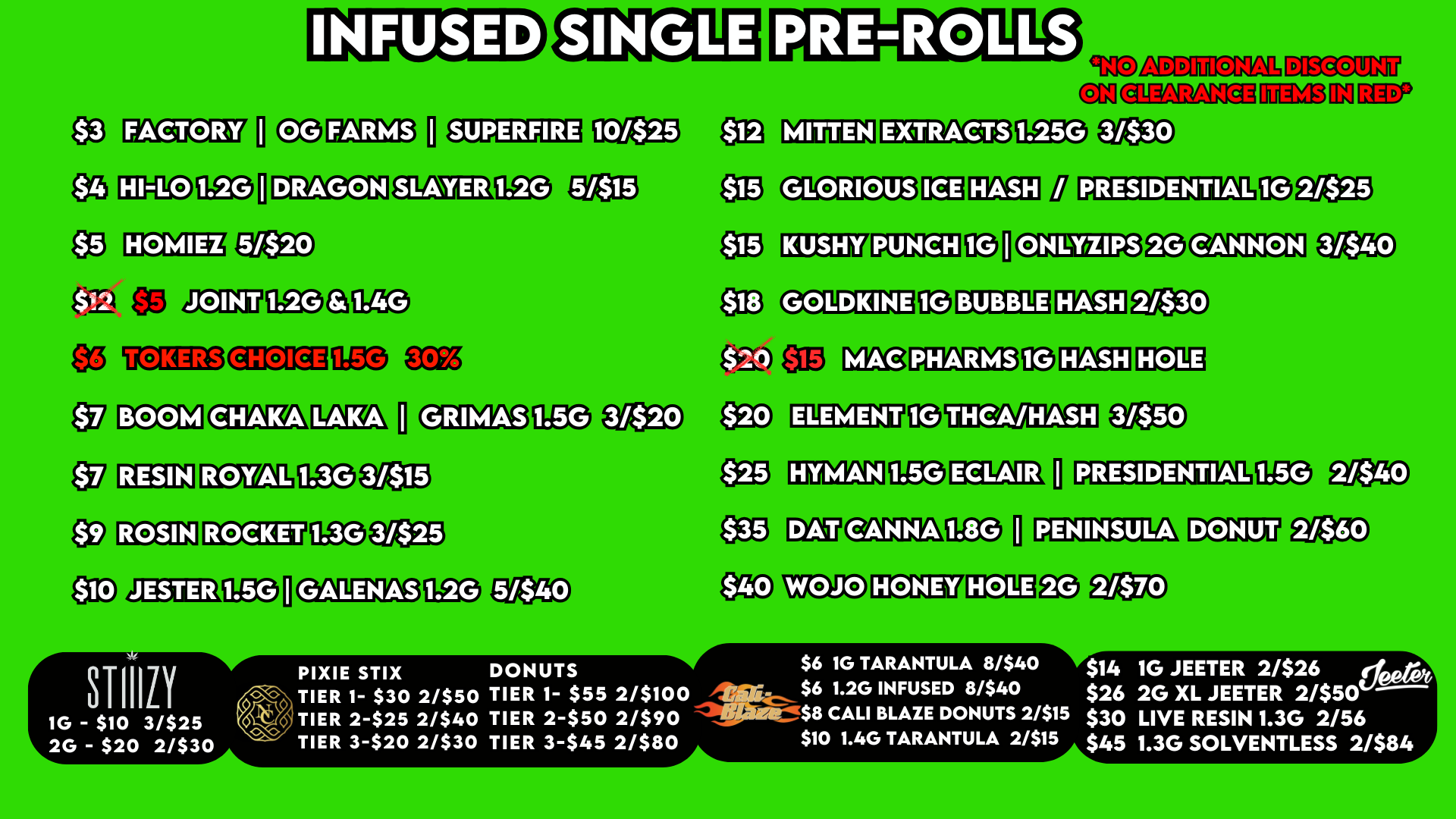 infused pre rolls singles (12)